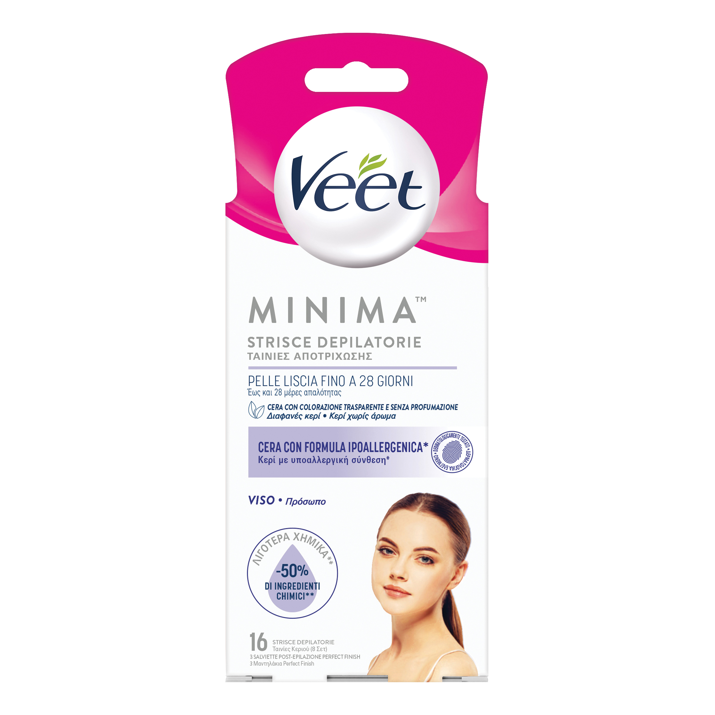 Veet Strisce Viso Ipoall 16pz - Immagine 6