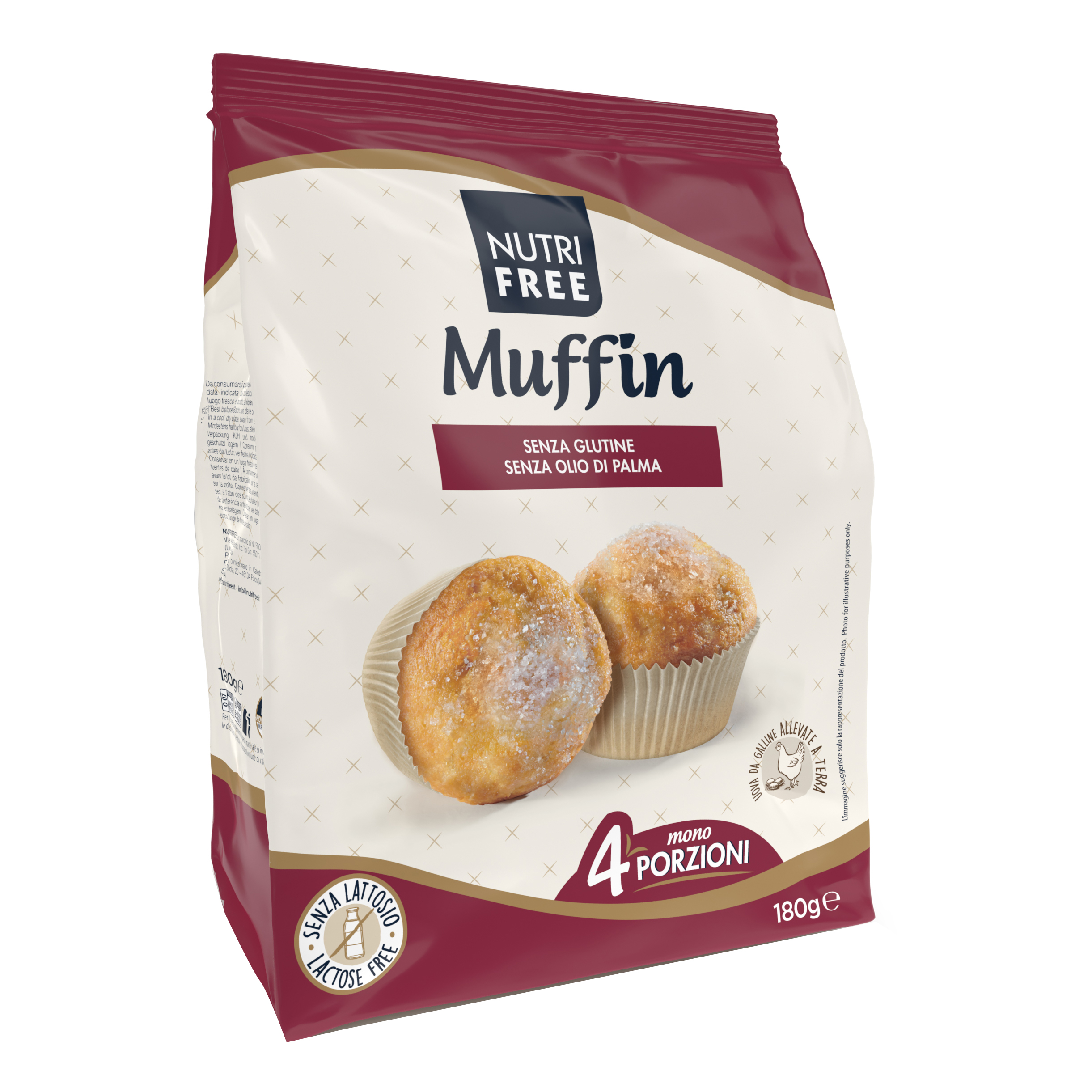 Nt Food Muffin Nutrifree Senza Glutine, Snack Dolce, 4X45g - Immagine 4