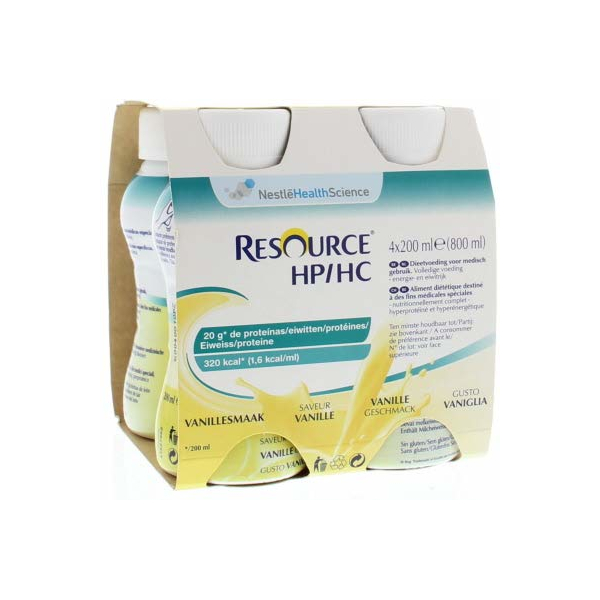 NESTLE' ITALIANA Resource Hp/hc Gusto Vaniglia 4 x 200 ml - Alimento a fini medidi speciali iperproteico ed ipercalorico - Immagine 4
