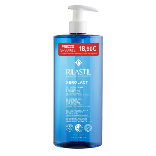 Ist.ganassini Spa Rilastil Xerolact Gel Detergente Viso E Corpo - Detergente Per Pelle Secca E Con Prurito - 1 Litro - Promo Speciale - Immagine 6