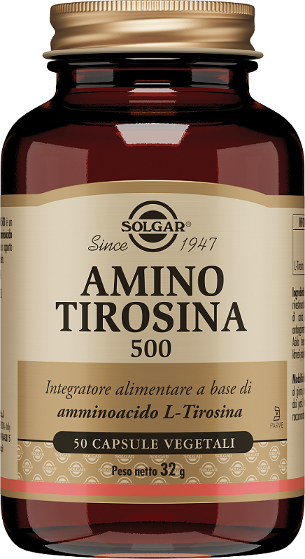 Solgar Amino Tirosina 500 50 Capsule Vegetali - Immagine 5