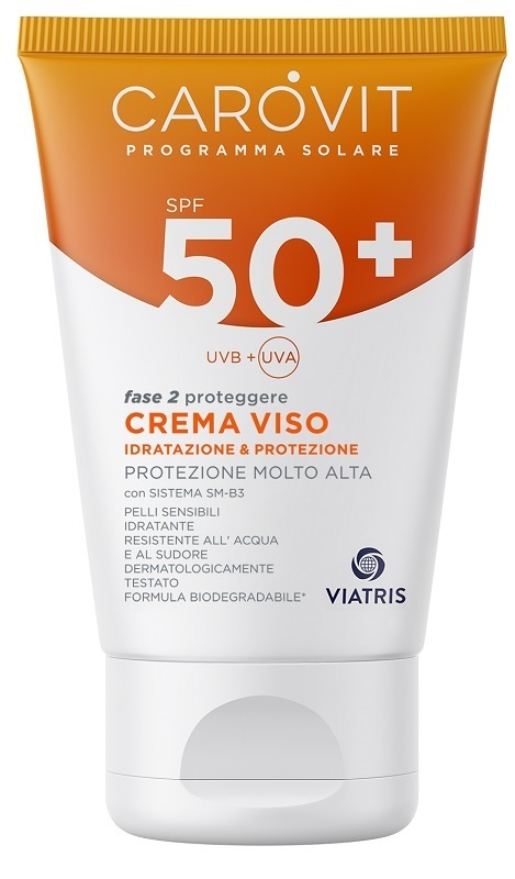 Carovit Solare Crema Viso SPF50+ - Crema solare molto alta per pelle sensibile - 50 ml - Immagine 4