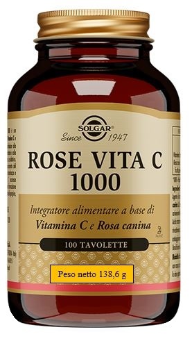Solgar Rosa Rose Vita C 1000 100 Tavolette - Immagine 7