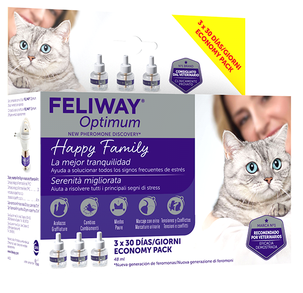 Feliway Feliway® Optimum - Set %: 3 X 48 Ml Ricarica Per Diffusore - Immagine 4