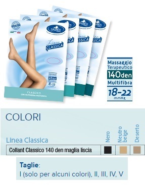 Sauber Collant 140 Denari Maglia Liscia Neutro Beige 1 Linea Classica - Immagine 7