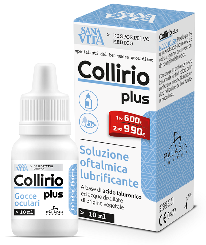 Sanavita Collirio Plus - Soluzione Oftalmica Lubrificante 10 ml - Immagine 3