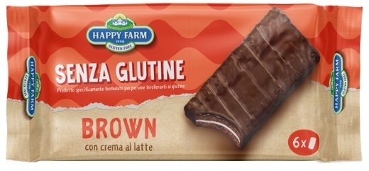 Happy Farm Crema/Nero Merendine Brown Pan Di Spagna, 6 Pezzi 45G - Immagine 5