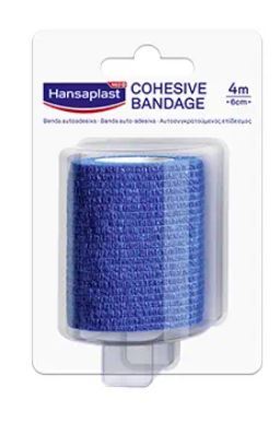 Hansaplast Benda Autoadesiva Blu 4M X 6Cm, Tape Flessibile Per Il Fissaggio Di Bende E Compresse 1 St - Immagine 3