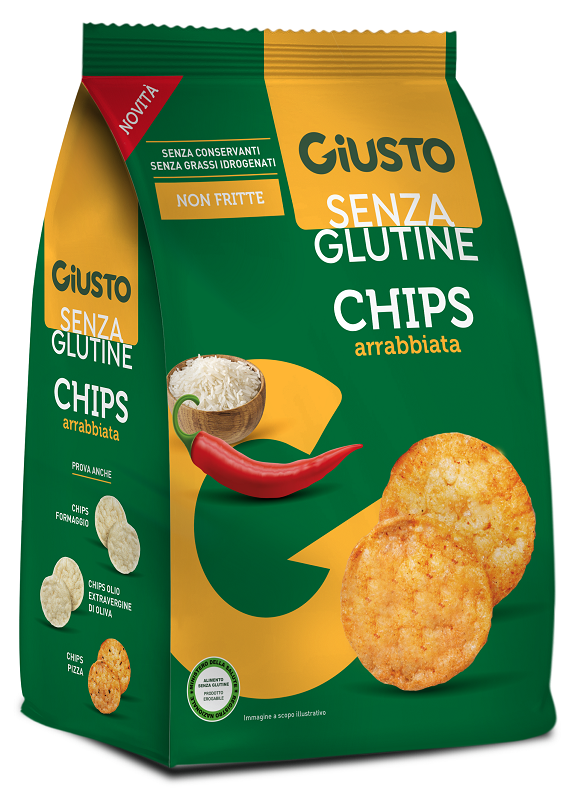 Giusto Chips Arrabbiata Gallette Di Riso Senza Glutine 40 G - Immagine 5
