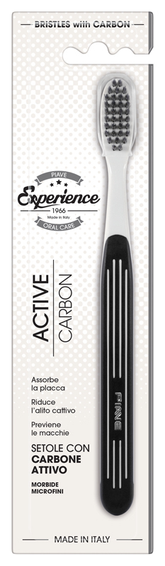 6pz PIAVE SPAZZOLINO ACTIVE CARBON con setole morbide con carbone attivo - nero - Immagine 6