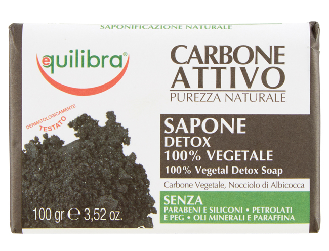 Equilibra Carbone Attivo Sapone 100% Vegetale 100 G - Immagine 3