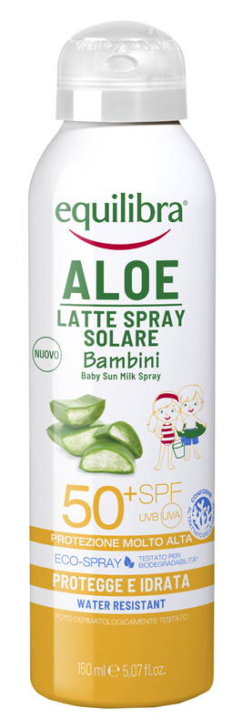 Equilibra Equilibra® Aloe Latte Spray Solare Bambini Spf 50+ - Risparmia Il 10% Con Codice: Equilibra1026 150 Ml Bambino - Immagine 2