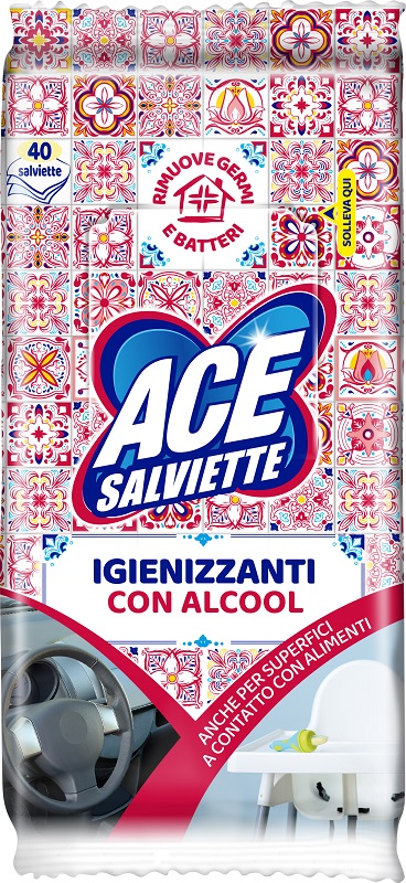 Fater Ace Salviette Igienizzanti Alcool 40 Pezzi - Immagine 4