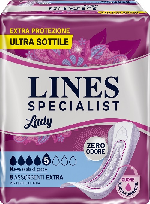 Lines Specialist Lady Extra - 8 Assorbenti Per Incontinenza Leggera - Immagine 5