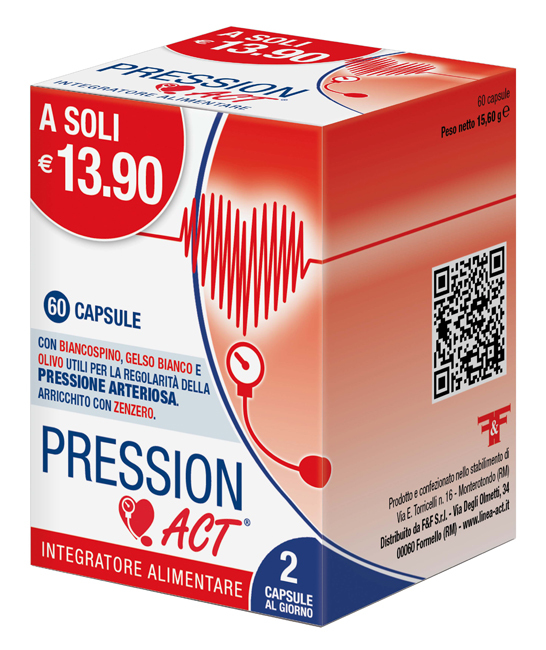 Linea Act Di F&F Bianco F&F Pression Act Integratore Per La Pressione Arteriosa 60 Capsule - Immagine 5