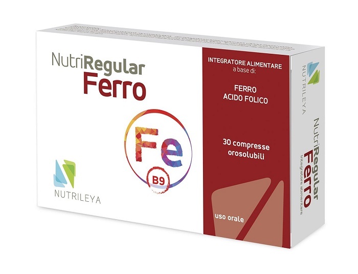 Nutrileya Rossi Integratore Nutri Regular Ferro Con Acido Folico, 30 Compresse - Immagine 4