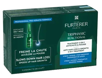Rene Furterer (Pierre Fabre) Rene Furterer Triphasic Reactional Trattamento Contro La Caduta Coffret 12 Ampolle - Immagine 4
