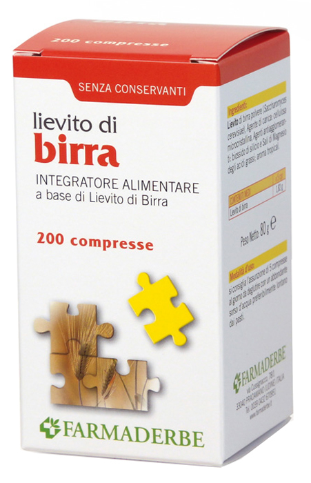 Farmaderbe Lievito Di Birra 200 Compresse - Immagine 3