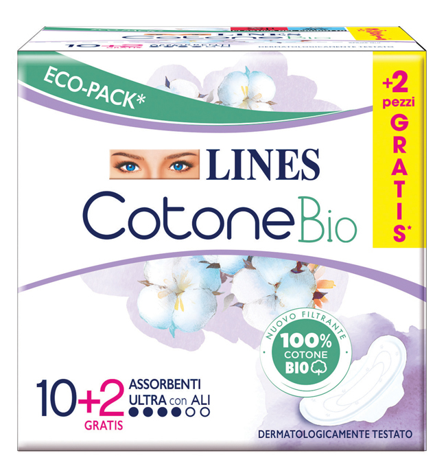 144pz LINES COTONE assorbenti giorno con ali imbustati singolarmente NUOVO - Immagine 6