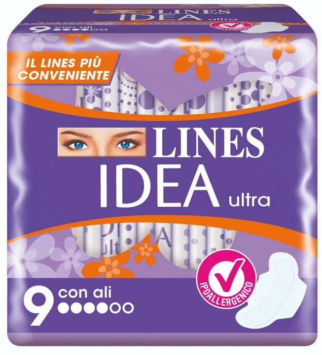 Lines Assorbenti Idea Ultra Giorno Con Ali, 9 Pezzi - Immagine 8