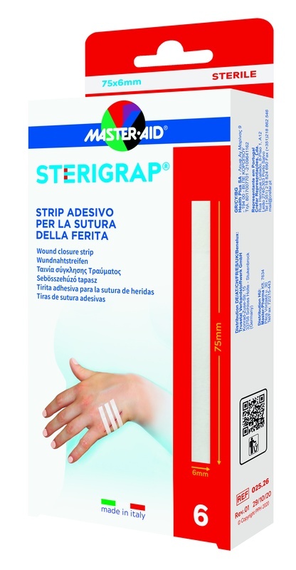 Pietrasanta Pharma Spa Master-Aid Sterigrap Strip Adesivo Sutura Ferite 75X6 Mm 6 Pezzi - Immagine 3