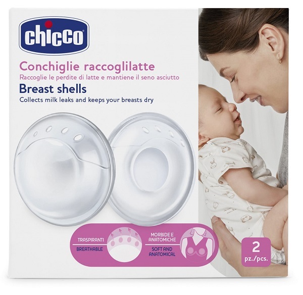 Chicco Multicolore Accessori Per Tiralatte, Schiumalatte In Silicone Morbido Che Si Adatta Alla Forma Del Seno, Confezione Da 2 - Immagine 8