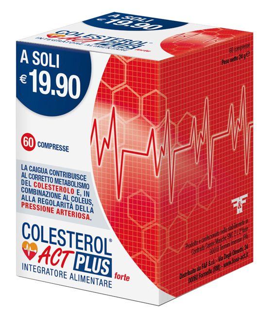 Colesterol Act Plus Forte Integratore Metabolismo Colesterolo 60 Compresse - F&F - Immagine 9