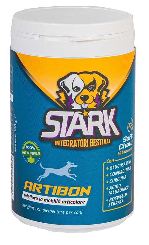 Mindgap Srl Salmone/Nero Mangime Stark Artibon Per Articolazioni Cani, 60 Chew - Immagine 3