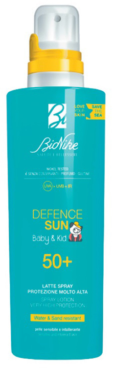Bionike Crema Solare Bambini 50+ SPF Spray Latte Defence Sun Baby & Kid Protezione Molto Alta 200 ml - Immagine 4
