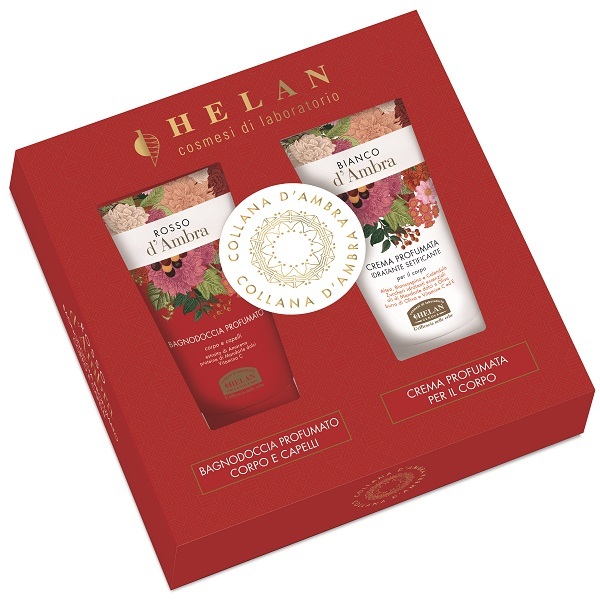 Helan Collana D'ambra Cofanetto Rosso D'ambra 1 Bagnodoccia 75 Ml + 1 Bianco D'ambra Crema Corpo 75 Ml - Immagine 6