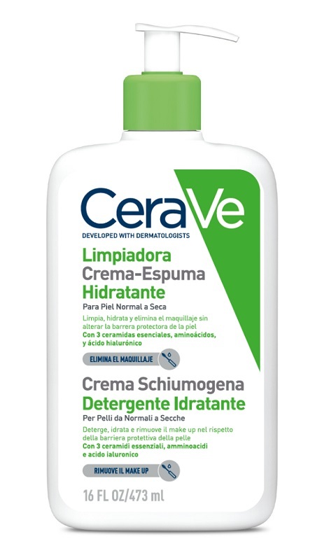 CeraVe Crema Schiumogena Detergente Idratante Viso e Corpo con 3 Ceramidi e Acido Ialuronico 473ml - CeraVe - Immagine 6