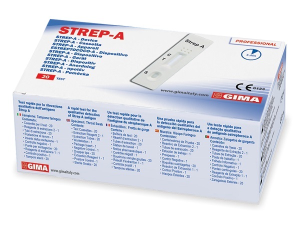 Gima Test Strep A Per La Rilevazione Dello Streptococco 20 Pezzi - Immagine 2