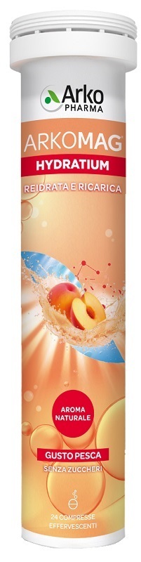 Arkomag Hydratium Gusto Pesca 24 Compresse Effervescenti - Integratore per l'equilibrio elettrolitico - Immagine 3