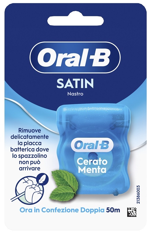 6pz Oral-B filo interdentale cerato alla menta Satin Nastro 50mt - Immagine 5