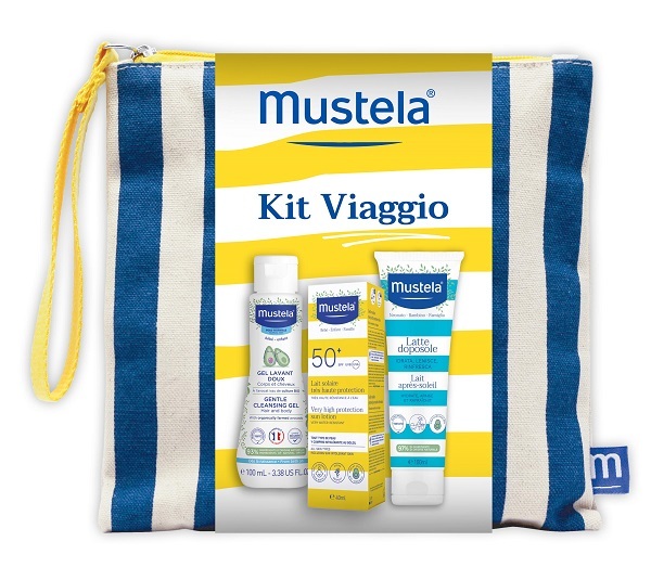 Mustela Kit Viaggio - detergente delicato 100 ml + 1 latte solare 50 + 40 ml + 1 latte doposole 100 ml - Immagine 4
