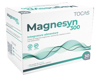 To.c.a.s. Srl Magnesyn 300 30 Bustine 6 G Con Edulcorante Senza Glutine Senza Zucchero - Immagine 3