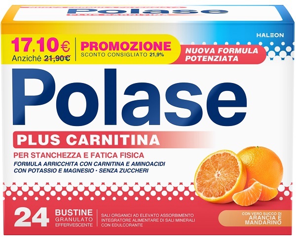 Polase Plus Carnitina Integratore per Stanchezza e Fatica Fisica 24 Bustine da 6,8 g - Polase - Immagine 6