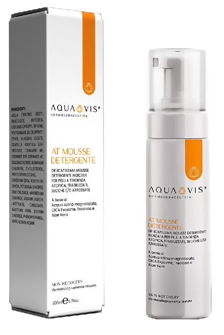 Aquavis Srl Mousse Detergente Aquavis At Per Cute Sensibile, 200Ml - Immagine 4