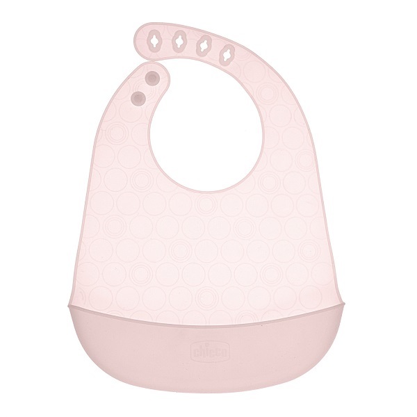 Bavaglia in silicone con tasca rosa - chicco - Immagine 4