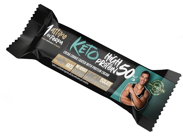 Un Attimo In Forma Srl Crema/Grano Barretta Proteica Keto High Protein 50% Cacao, 40G - Immagine 3