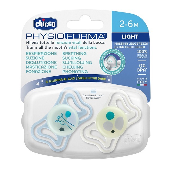 Chicco (Artsana Spa) Chicco Succhietto Light Lumi Silicone 2 6 M 2 Pezzi - Immagine 5