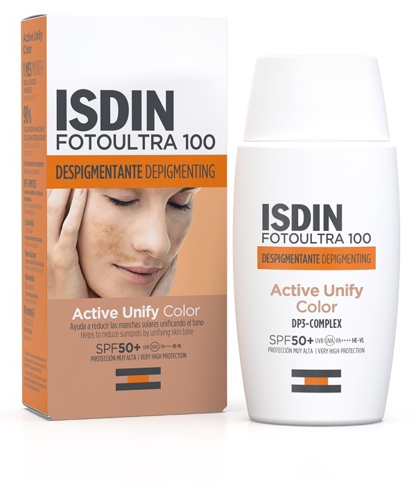 Isdin Blu Active Unify Color Spf50+ Fotoprotettore Viso Colorato Depigmentante 50 Ml - Immagine 5