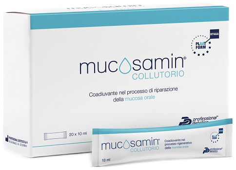 Professional Dietetics Spa Blu Collutorio Mucosamin Dispositivo Medico, 20 Stick - Immagine 3