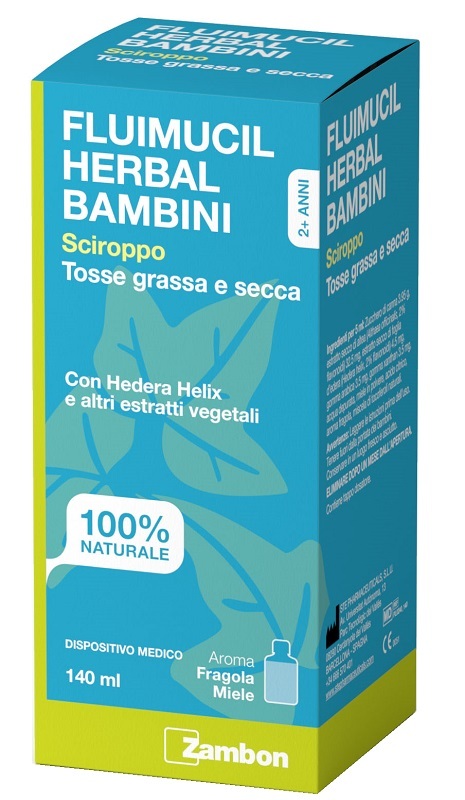 Zambon Italia - Zambon Fluimucil Herbal Bambini Sciroppo Tosse Grassa E Secca 140 Ml Aroma Fragola E Miele Senza Glutine Senza Lattosio - Immagine 6