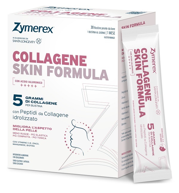 Zymerex Collagene Skin Formula 30 Bustine Da 15 Ml Con Edulcorante Senza Glutine Senza Lattosio - Immagine 4