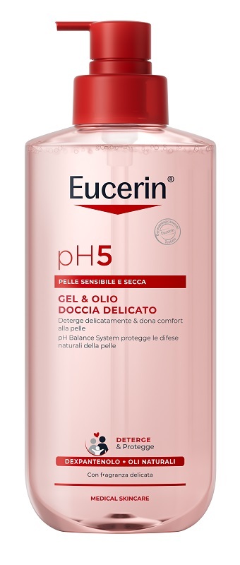EUCERIN Ph5 Gel & Olio Doccia Detergente Delicato Nutriente Viso e Corpo 400 Ml - Immagine 5