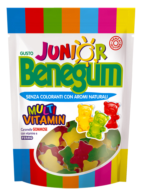 Benegum Junior Multivitamin Caramelle Gommose Con Vitamine E Ferro 90 G - Immagine 2