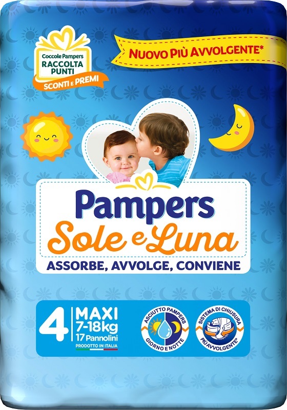 Pampers Sole Luna Tg.4 Maxi 7-18kg 17pz - Immagine 4