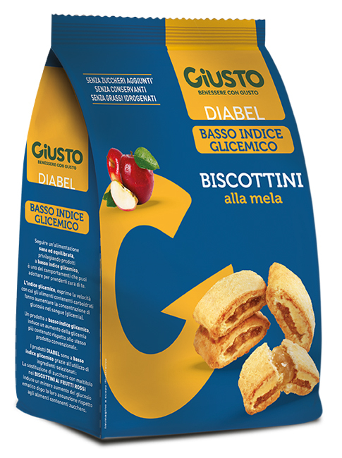 GIUSTO Diabel - Basso indice glicemico - Biscottini alla mela 250 g - Immagine 7