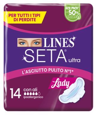 Lines Seta Ultra Con Ali - 14 Assorbenti Per Tutti I Tipi Di Perdite - Immagine 4
